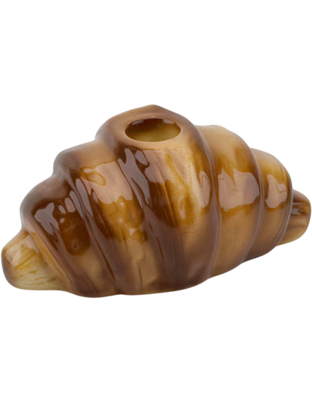 Bougeoir croissant dolomite brun 14,5x8,5x6,5 cm Croissant Housevitamin - 1