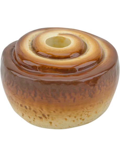 Bougeoir original roulé cannelle brun 11x11x6,5 cm Cinnamon Housevitamin - 1