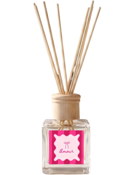 Diffuseur de parfum à bâtonnets sucré 100 ml Amour Housevitamin - 1