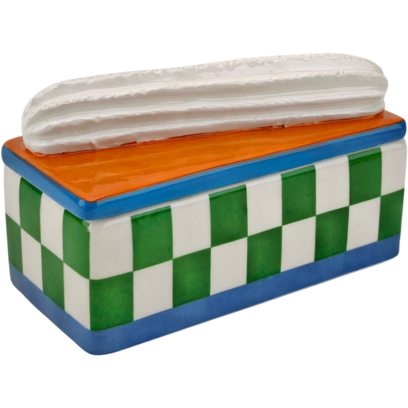 Boîte décorative à couvercle en dolomite 14x6x6 cm Tompouche Housevitamin - 1