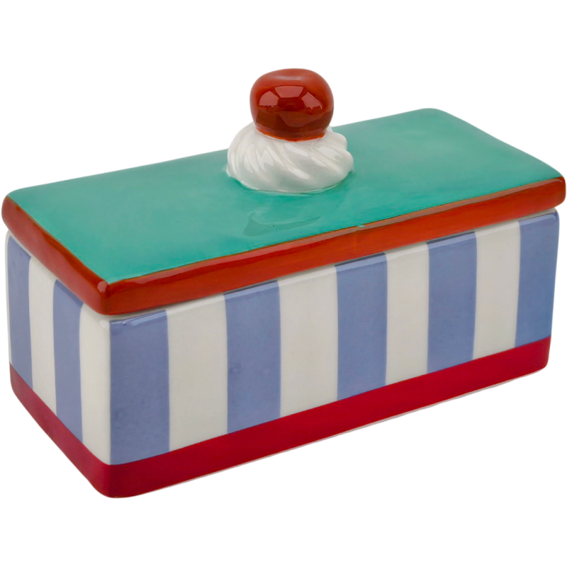 Boîte décorative à couvercle 14x6x6 cm Tompouche Housevitamin - 1