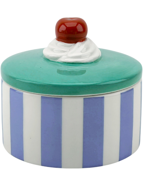 Boîte décorative à couvercle cerise 9x9x7,5 cm Tartlet Cherry Housevitamin - 1