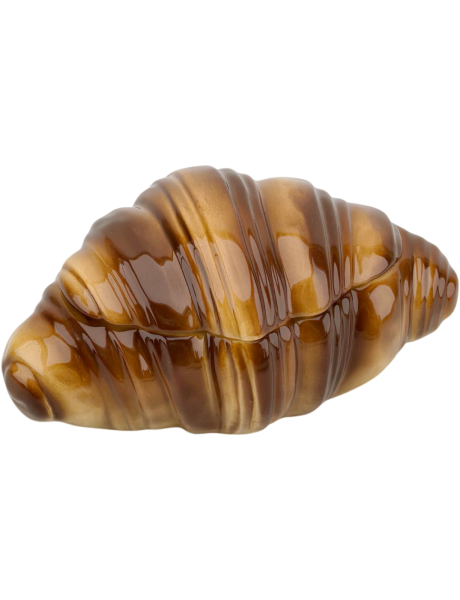 Boîte décorative croissant en dolomite brune 16,5x10x7,5 cm Croissant Housevitamin - 1