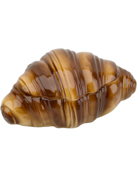 Boîte décorative croissant en dolomite brune 16,5x10x7,5 cm Croissant Housevitamin - 1