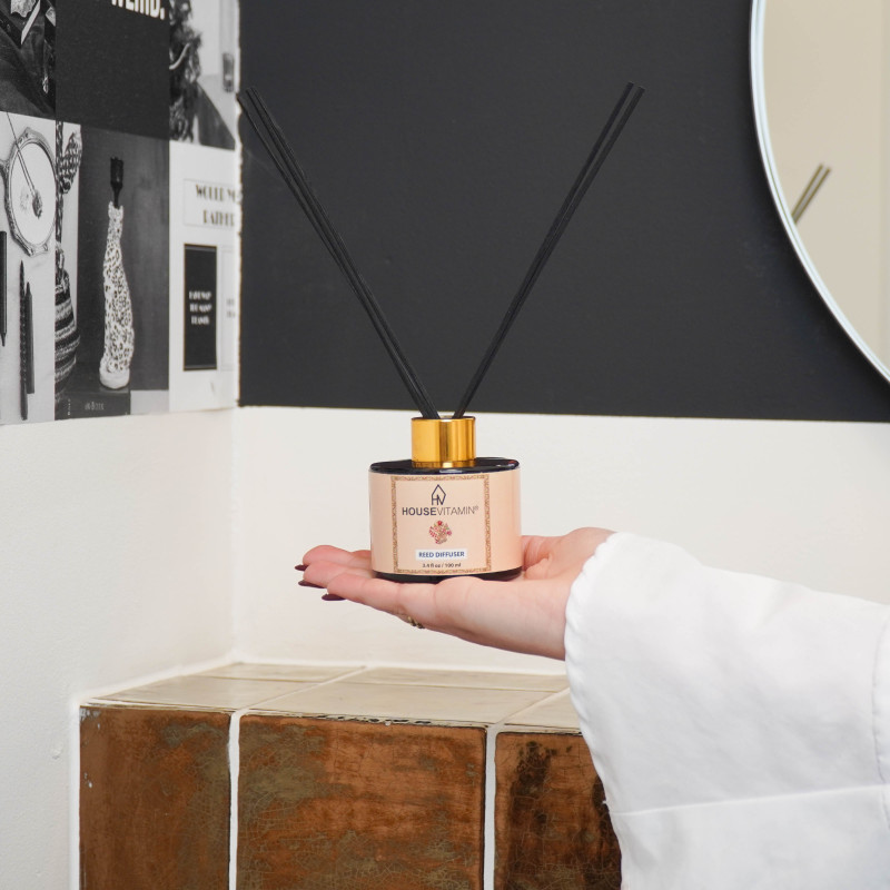 Diffuseur parfum bâtonnets ambre en verre 100 ml Amber Housevitamin - 3