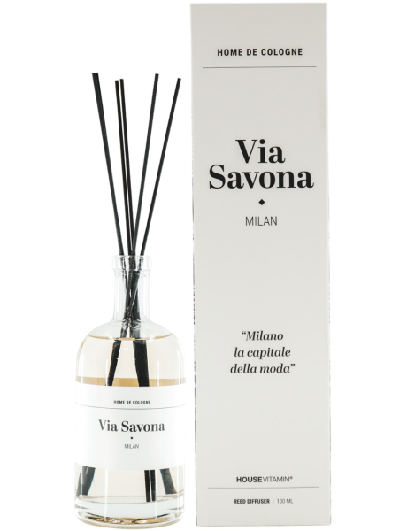 Diffuseur parfum bâtonnets fleurs méditerranéennes 500 ml Via Savona Milan Housevitamin - 1
