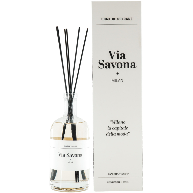 Diffuseur parfum bâtonnets fleurs méditerranéennes 500 ml Via Savona Milan Housevitamin - 1