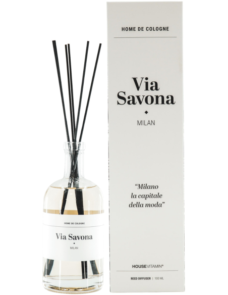Diffuseur parfum bâtonnets fleurs méditerranéennes 500 ml Via Savona Milan Housevitamin - 1