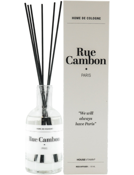Diffuseur parfum bâtonnets bergamote 100 ml Rue Cambon Paris Housevitamin - 1