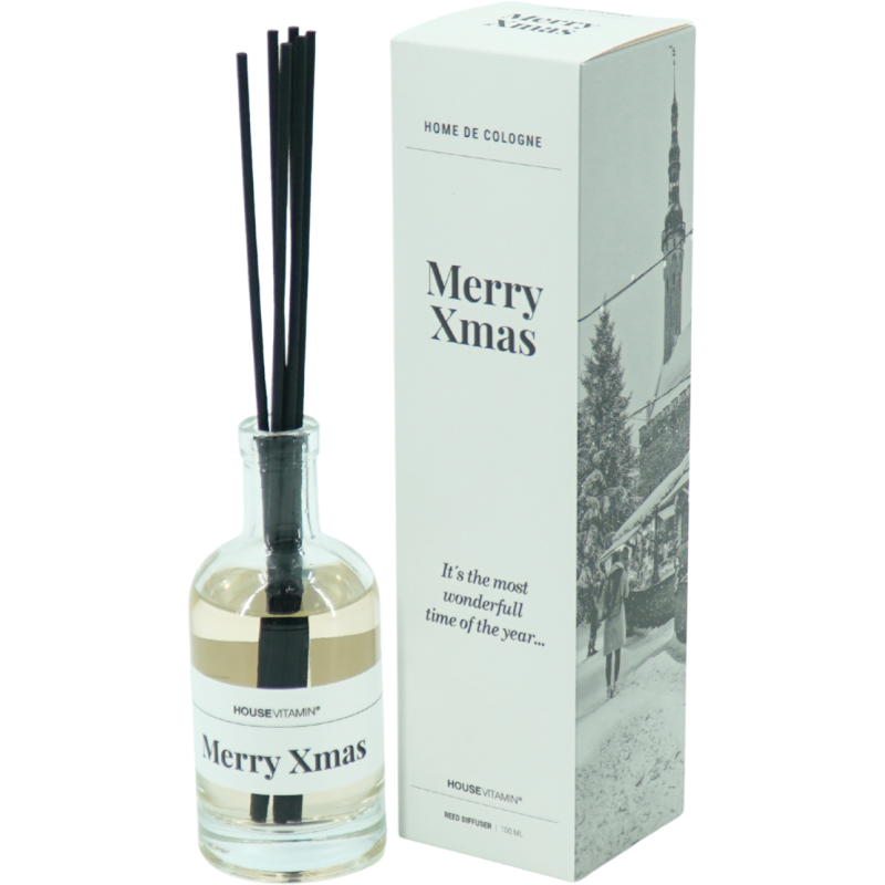 Diffuseur de parfum Noël pomme cannelle 100 ml Merry Xmas Housevitamin - 1