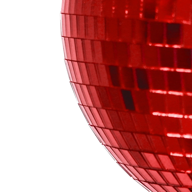 Boule à facettes de Noël rouge 30 cm Discoball Housevitamin - 3
