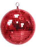 Boule à facettes de Noël rouge 30 cm Discoball
