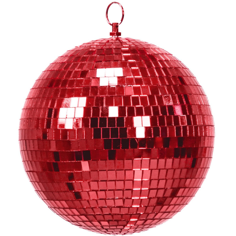 Boule à facettes de Noël rouge 30 cm Discoball Housevitamin - 1