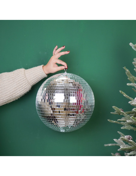 Boule à facettes de Noël argentée 30 cm Discoball Housevitamin - 5