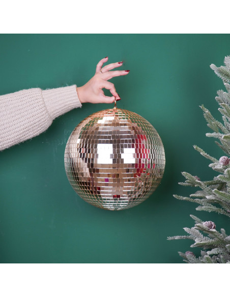 Boule à facettes de Noël dorée 30 cm Discoball Housevitamin - 5