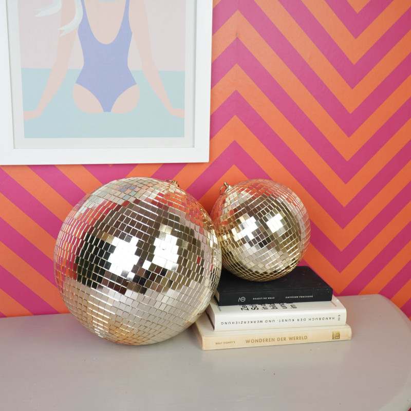 Boule à facettes de Noël dorée 30 cm Discoball Housevitamin - 2