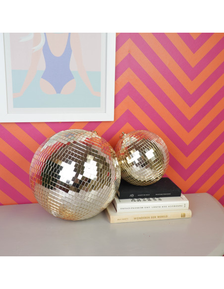 Boule à facettes de Noël dorée 30 cm Discoball Housevitamin - 2