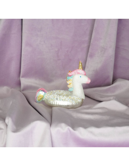 Suspension Noël licorne blanche en verre 8x9,5x9 cm Xmas Housevitamin - 3