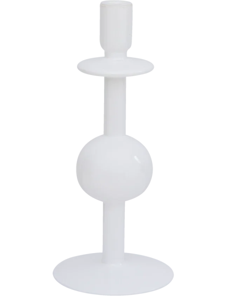 Bougeoir en verre recyclé blanc 30 cm Bulb Urban Nature Culture - 1