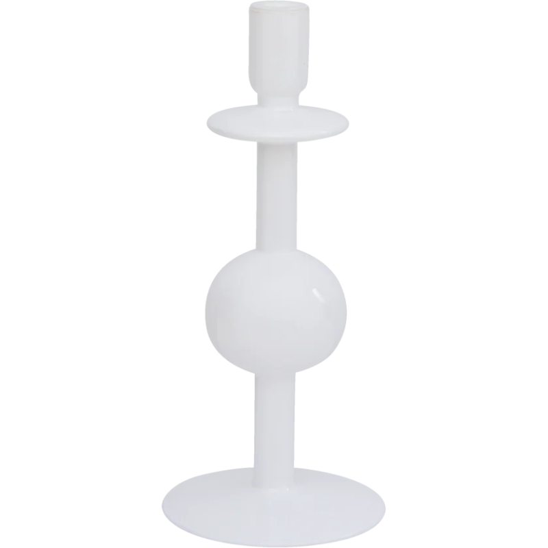 Bougeoir en verre recyclé blanc 30 cm Bulb Urban Nature Culture - 1