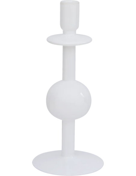 Bougeoir en verre recyclé blanc 30 cm Bulb Urban Nature Culture - 1