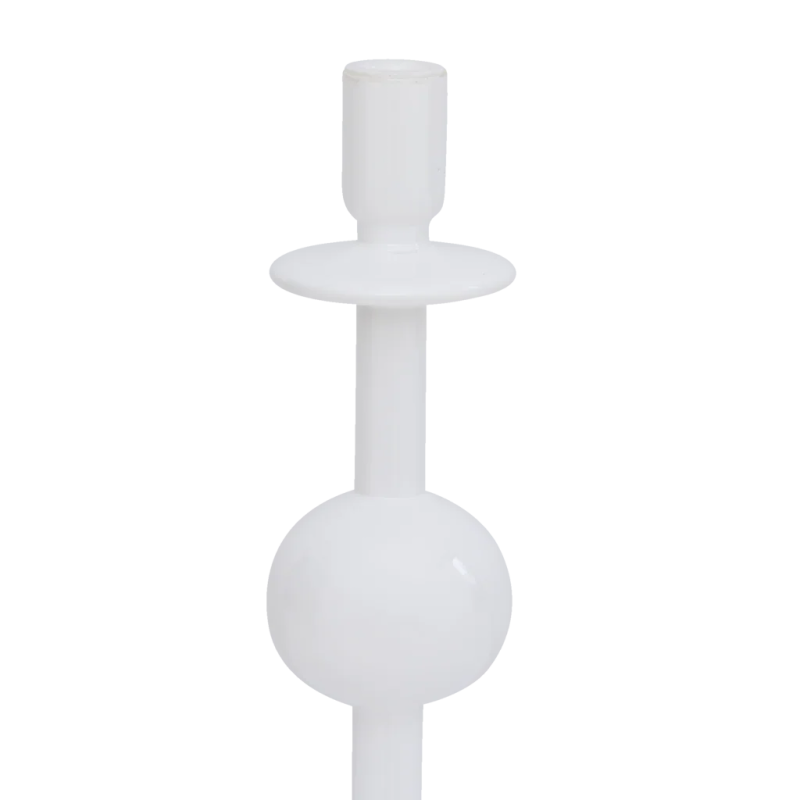 Bougeoir en verre recyclé blanc 30 cm Bulb Urban Nature Culture - 3