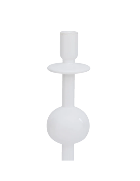 Bougeoir en verre recyclé blanc 30 cm Bulb Urban Nature Culture - 3