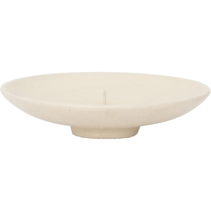 Bougeoir coupelle aluminium blanc Ø16x3,5 cm Nuria Urban Nature Culture - 1