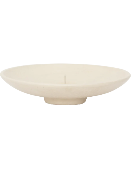 Bougeoir coupelle aluminium blanc Ø16x3,5 cm Nuria Urban Nature Culture - 1