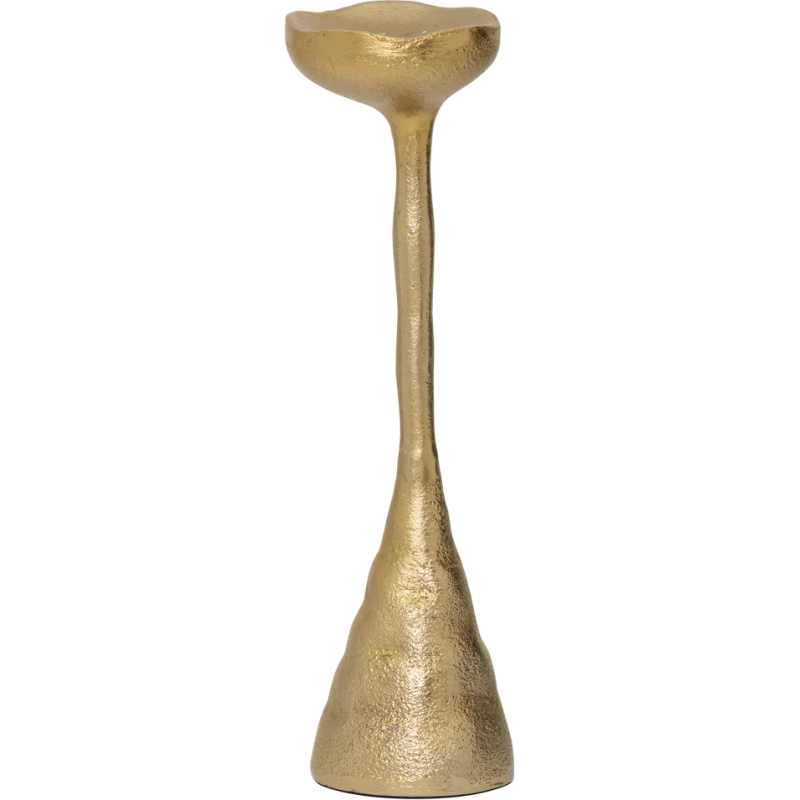 Bougeoir doré aluminium moulé 6,5x25 cm Nita Urban Nature Culture - 1
