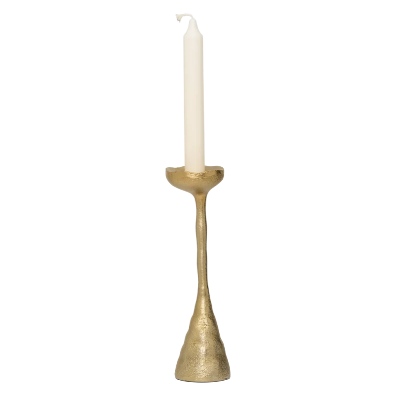 Bougeoir doré aluminium moulé 6,5x25 cm Nita Urban Nature Culture - 3