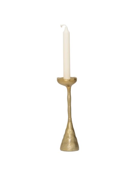 Bougeoir doré aluminium moulé 6,5x25 cm Nita Urban Nature Culture - 3