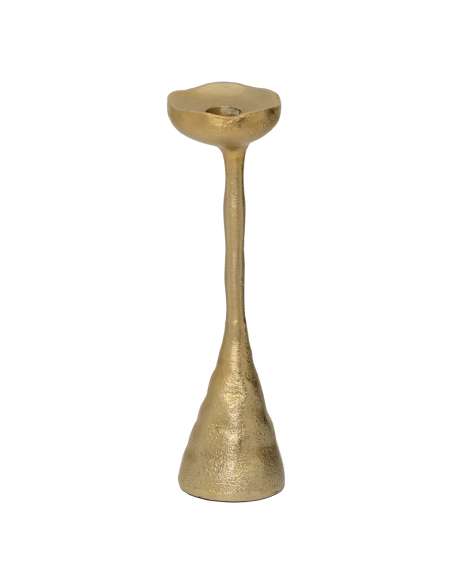 Bougeoir doré aluminium moulé 6,5x25 cm Nita Urban Nature Culture - 4