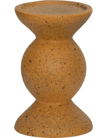 Bougeoir beige moucheté Ecomix Ø8,5x13,5 cm Iggy Urban Nature Culture - 1