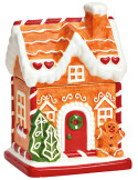 Boîte maison pain d’épices céramique Noël 19 cm Hivralis
