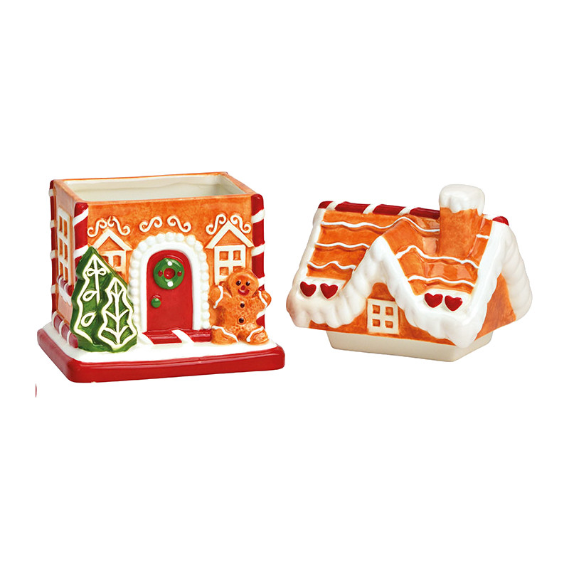 Boîte maison pain d’épices céramique Noël 19 cm Hivralis Wurm - 3