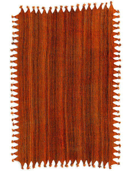 Tapis afghan laine orange terracotta 190x296 cm The Handwoven Bazar Bizar - 1