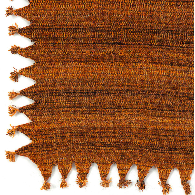 Tapis afghan laine orange terracotta 190x296 cm The Handwoven Bazar Bizar - 2