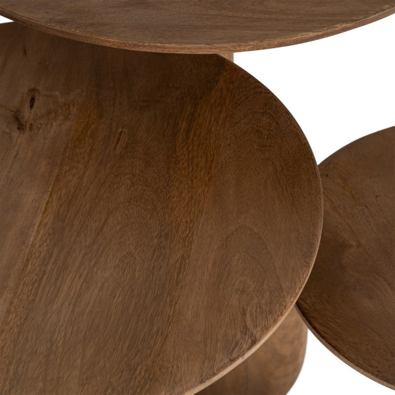 Lot de 3 tables gigognes bois de manguier Maheshwar Ixia - 4
