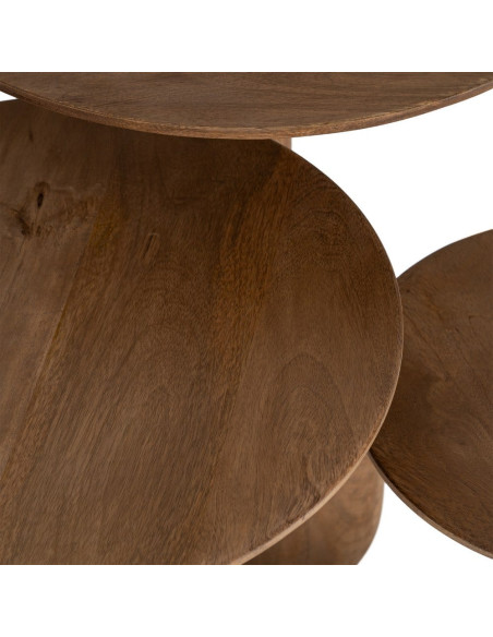 Lot de 3 tables gigognes bois de manguier Maheshwar Ixia - 4