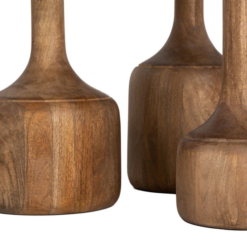 Lot de 3 tables gigognes bois de manguier Maheshwar Ixia - 6