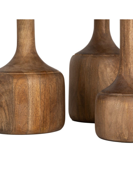 Lot de 3 tables gigognes bois de manguier Maheshwar Ixia - 6