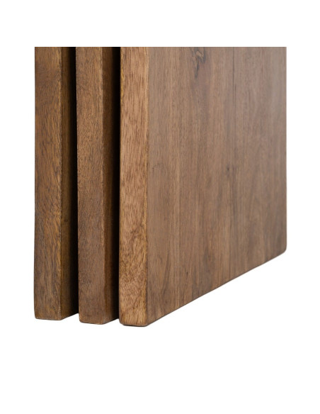 Tables gigognes bois de manguier lot de 3 Kaladri Ixia - 5