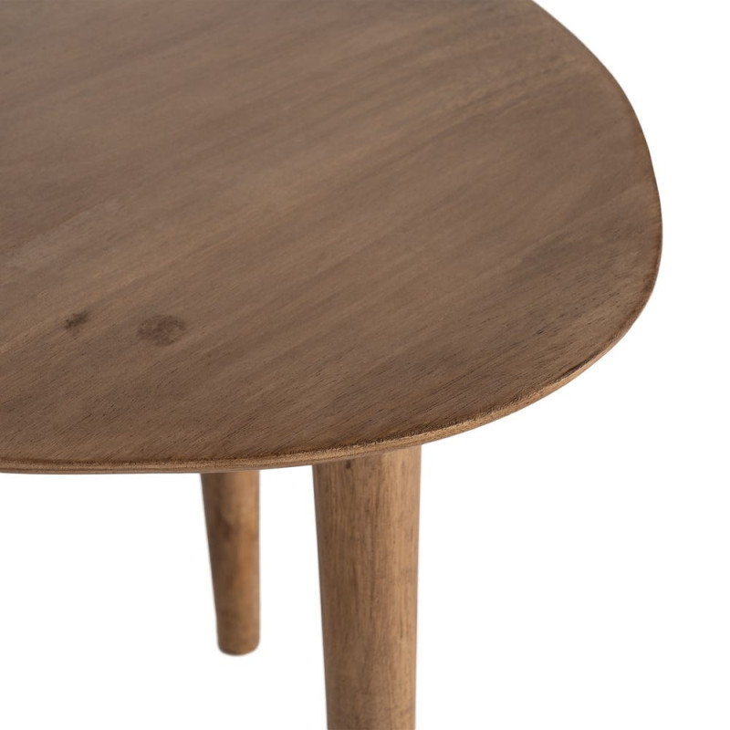 Lot de 2 tables gigognes rondes bois de manguier 50 cm Narlai Ixia - 3