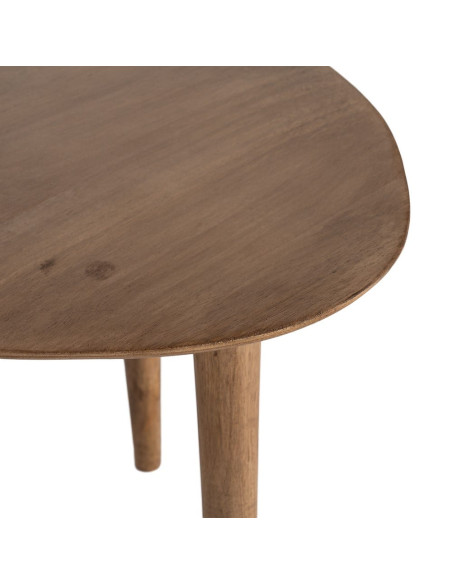 Lot de 2 tables gigognes rondes bois de manguier 50 cm Narlai Ixia - 3