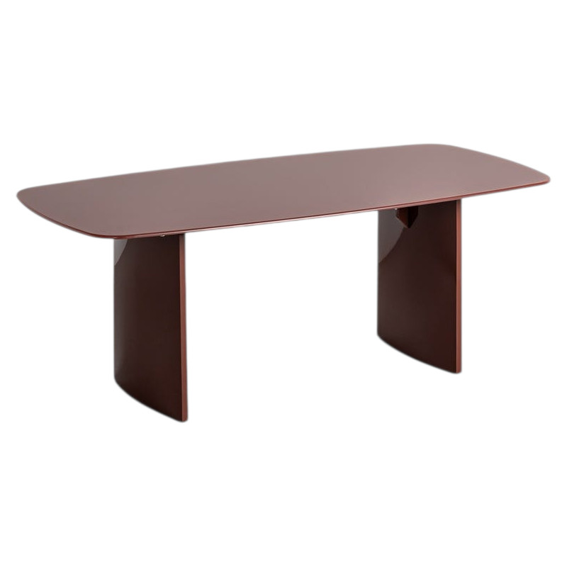 Table basse terracotta verre trempé 120x60 cm Lucera Ixia - 1