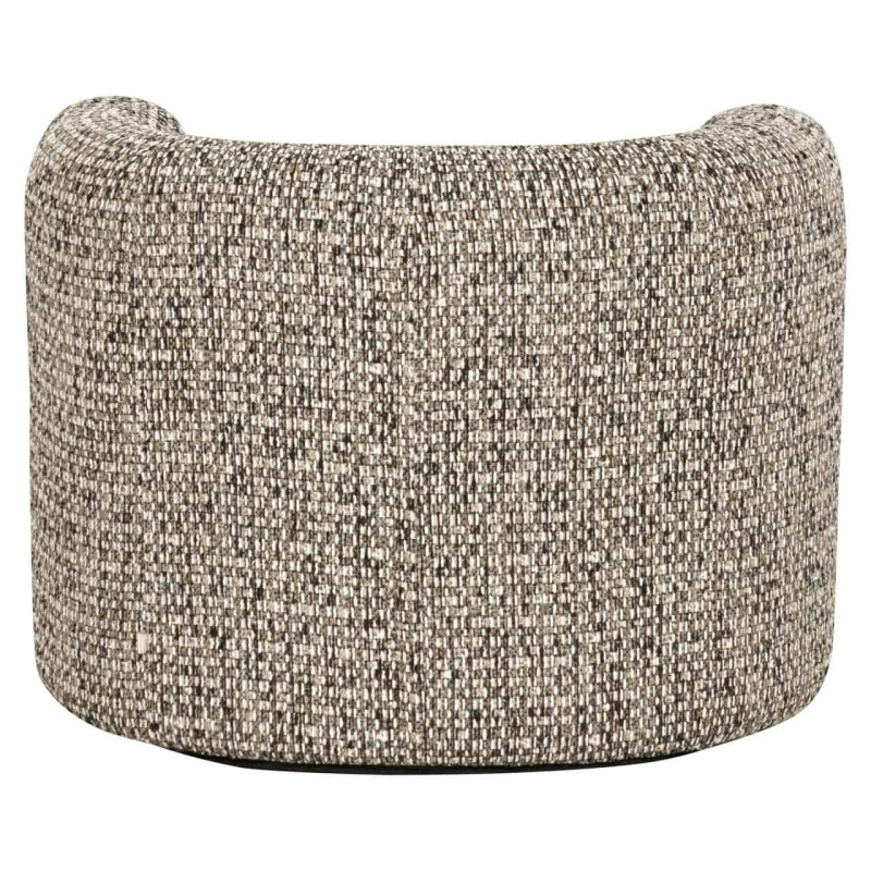 Fauteuil lounge pivotant tissu chiné gris galet 87x80x67 cm Talley Richmond Interiors - 4