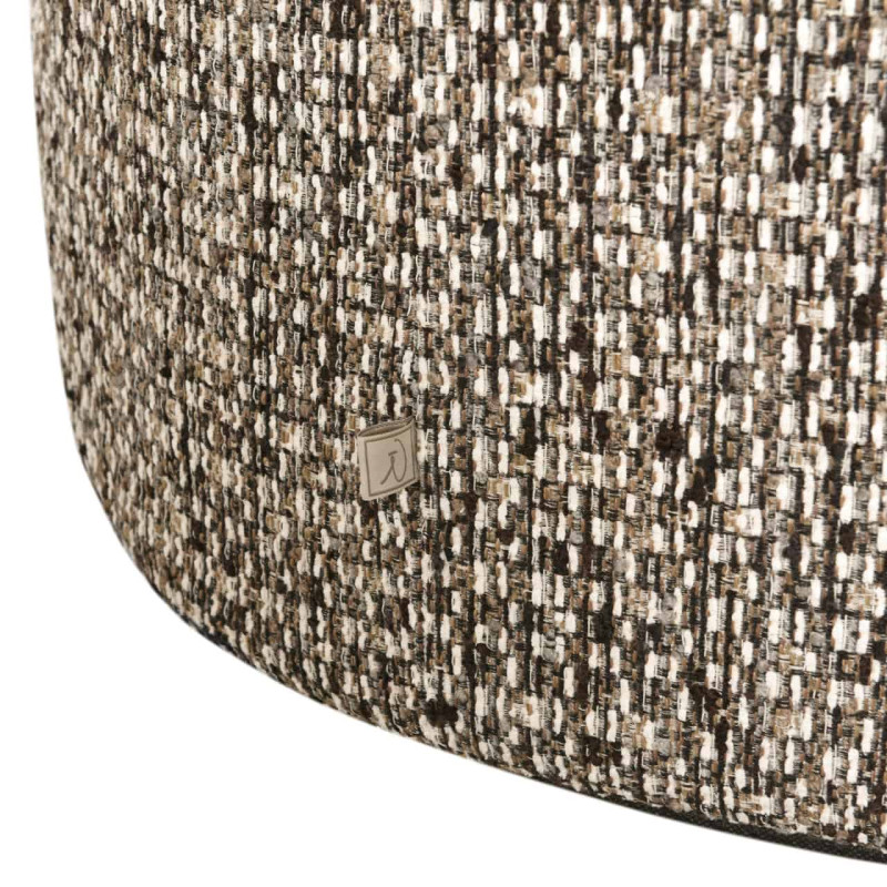 Fauteuil lounge pivotant tissu chiné gris galet 87x80x67 cm Talley Richmond Interiors - 6