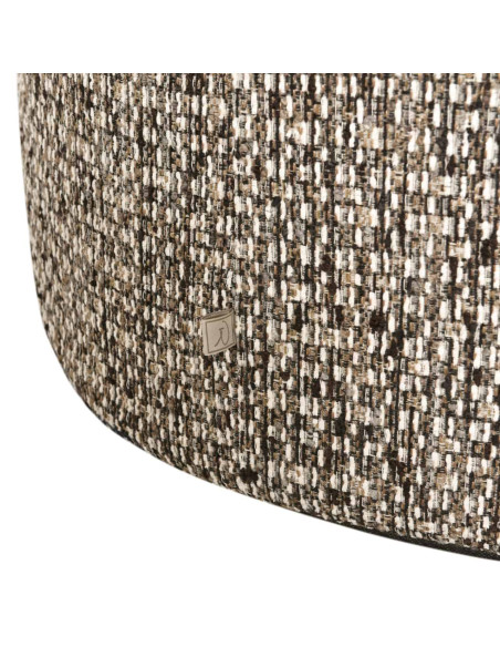 Fauteuil lounge pivotant tissu chiné gris galet 87x80x67 cm Talley Richmond Interiors - 6
