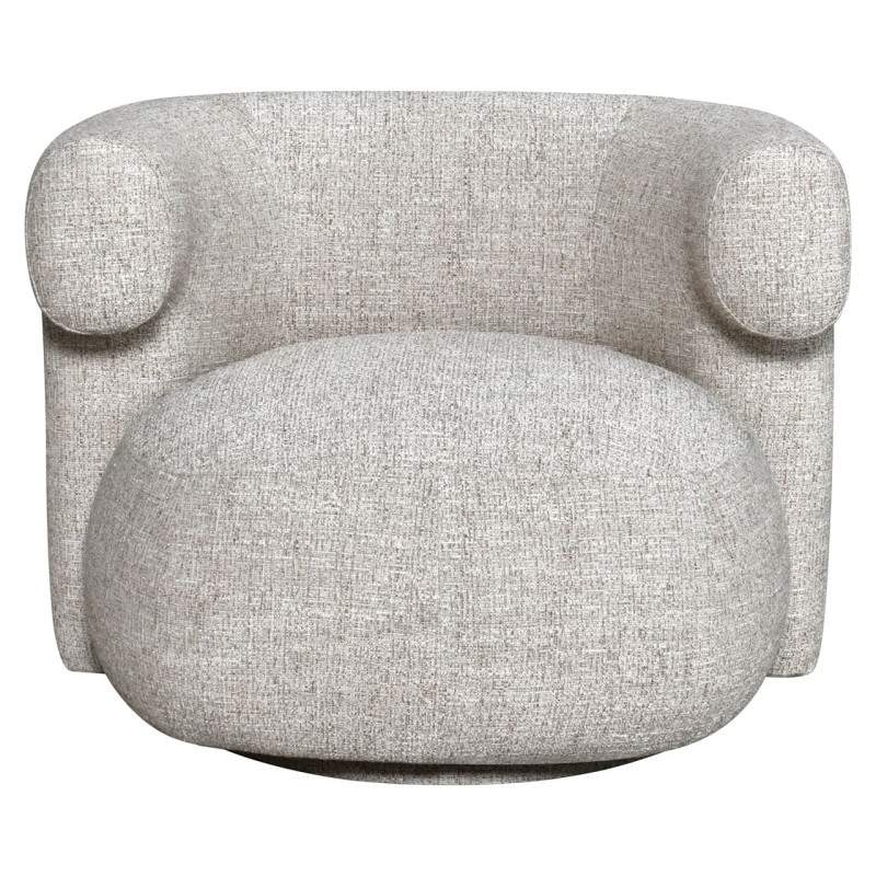 Fauteuil lounge pivotant tissu crème 87x80x67 cm Talley Richmond Interiors - 2